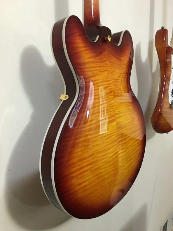 Rickson 335 Semi-Hollowbody guitar Serial No. 1 - angled body back