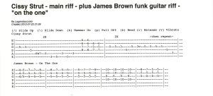 cissy-strut-main-riff-guitar-tab-and-james-brown-on-the-one