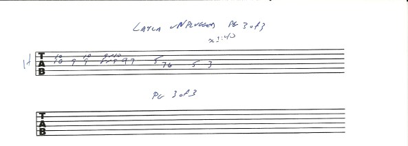 Eric Clapton Layla Unplugged guitar tab pg 3of3