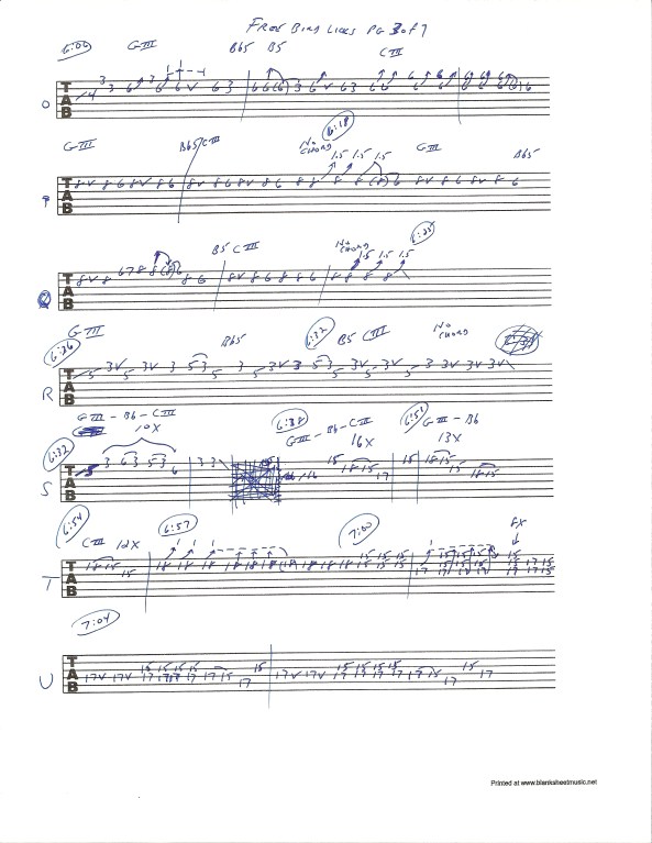 Lynyrd Skynyrd Free Bird guitar solo tab page 3of7
