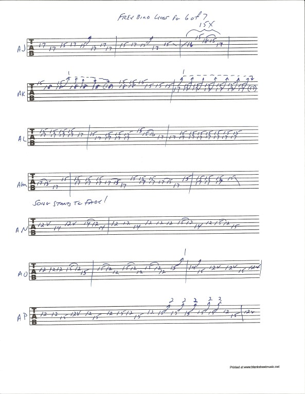 Lynyrd Skynyrd Free Bird guitar solo tab page 6of7