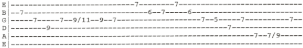 MTB Heard It In A Love Song Outro guitar tab solo 2
