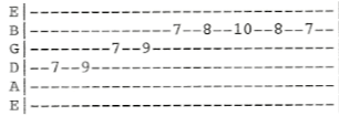 MTB Heard It In A Love Song Solo Guitar tab  A 1