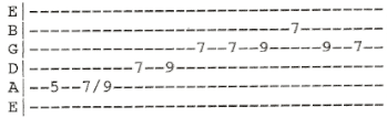 MTB Heard It In A Love Song Solo Guitar Tab B 1