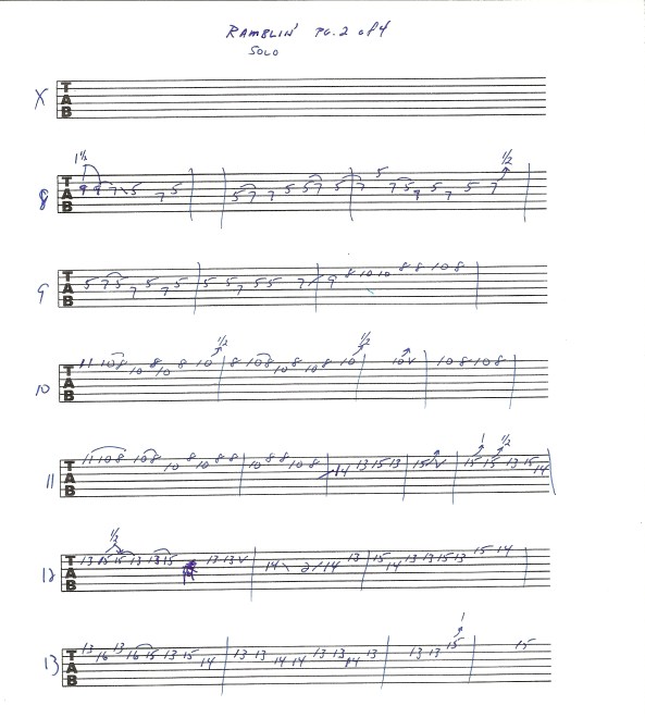 Marshall Tucker Band - Ramblin guitar tab pg 2 of 4