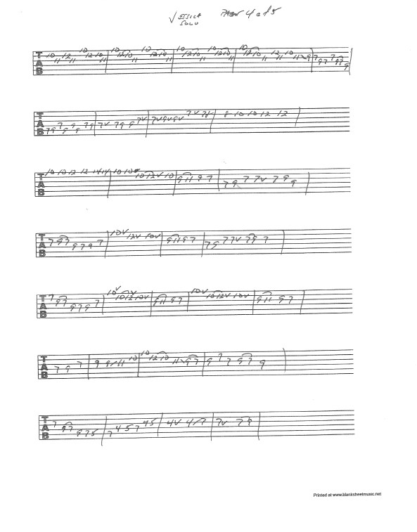 Allman Brothers - Jessica solo guitar tab pg 4of5