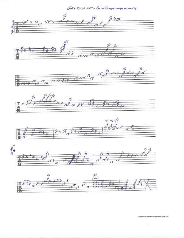 The Guitar Tab for the Gretsch Sweetwater Minute and Gibson Les Paul Vs Gibson SG Videos